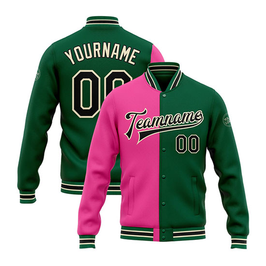 Custom Varsity Baseball Jacket Split Letterman Bomber Windbreaker Lightweight Jacket Coat for Adult 